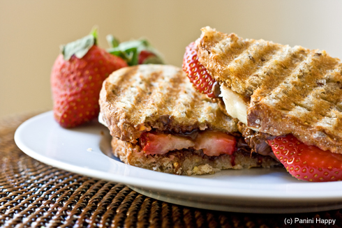 Strawberry Banana Nutella Panini close 490