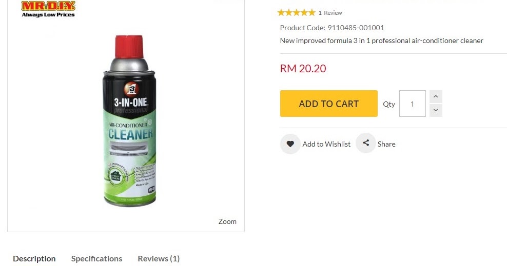 MrDIY sold WD40 3in1 AirCond Cleaner Tested