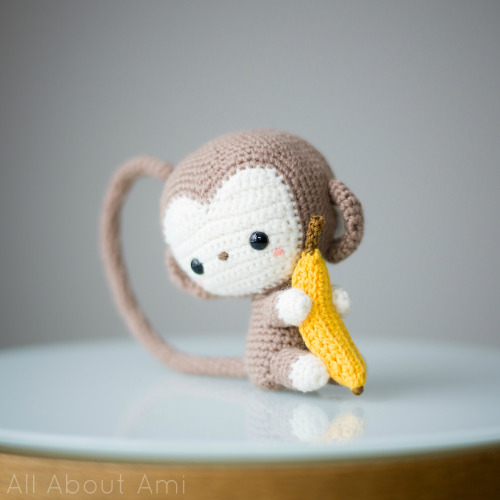 ❤ ✿ Mi Rincón del Tejido ✿ ❤: Hermoso y tierno AMIGURUMI MONITO BEBE banana a CROCHET (GANCHILLO) - Beautiful and cute CROCHET AMIGURUMI BABY baby banana MONKEY