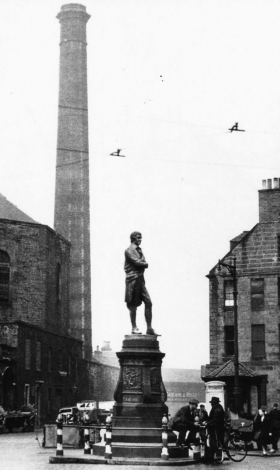 Tour Scotland Old Photograph Robert Burns Statue Bernard Street Leith