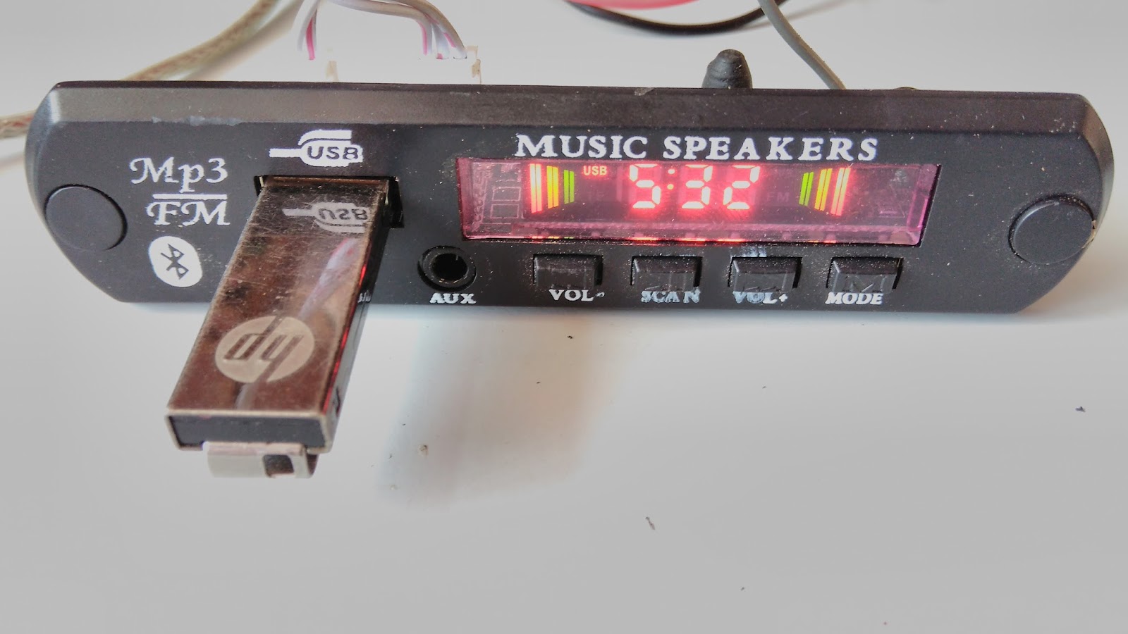 (part3)TestingBluetooth, SD card, AUX, FM radio mp3 player module