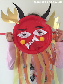 Chinese New Year simple paper plate dragon mask