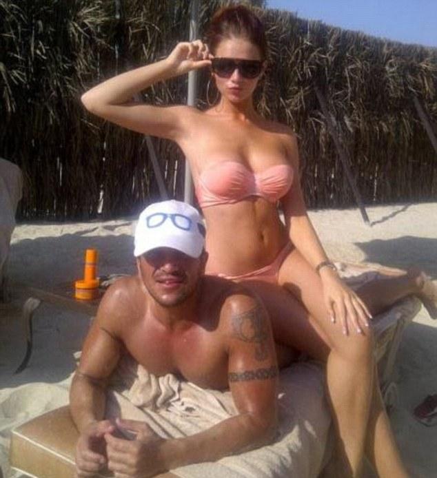 Amy Childs enjoys some fun in the sun
