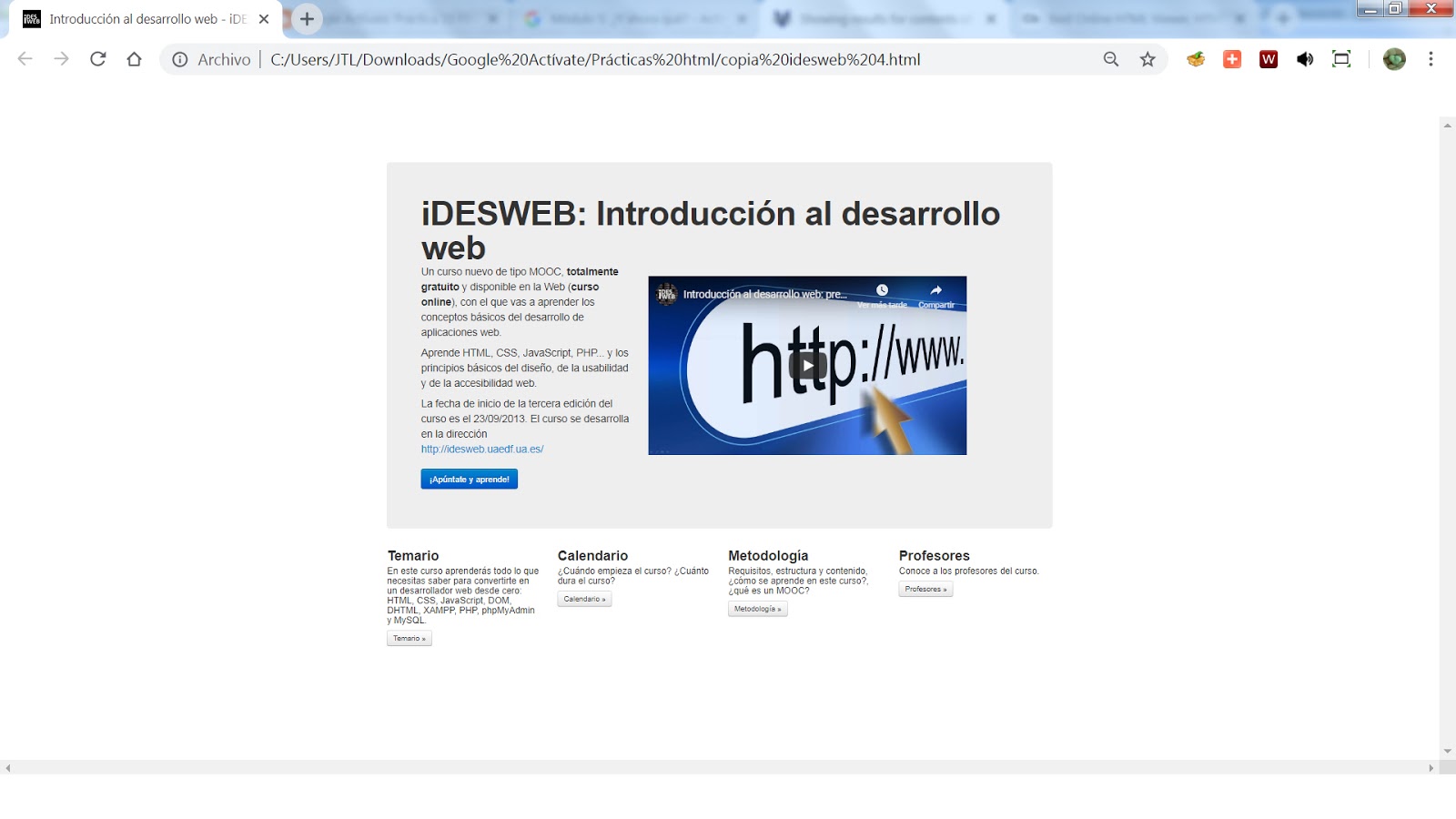 01 Desarrollo Web 1 y 2 / HTML-CSS: Módulo 5 / 2ª parte