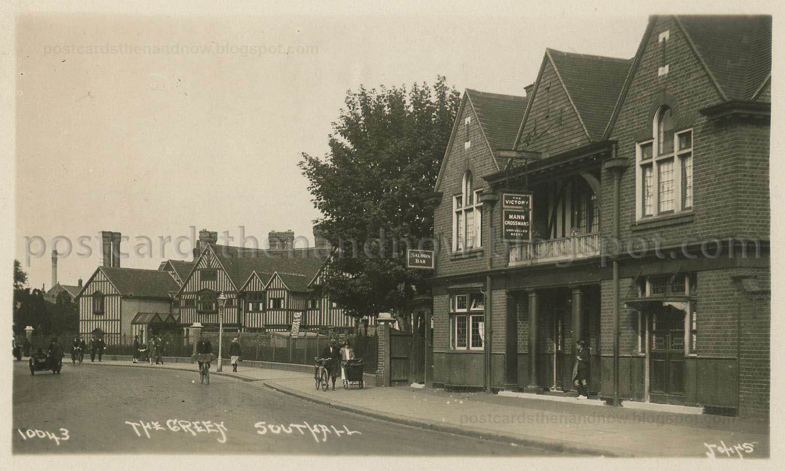 Postcards Then and Now Southall, Middlesex, The Green c1925