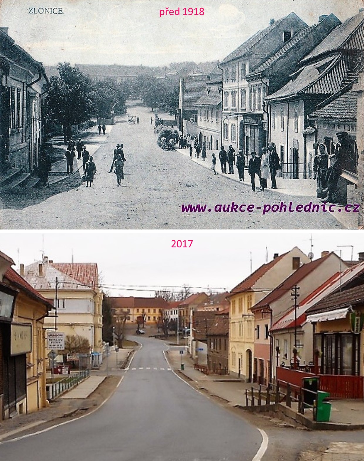 Přehled srovnávacích fotek ZLONICE (Středočeský kraj)