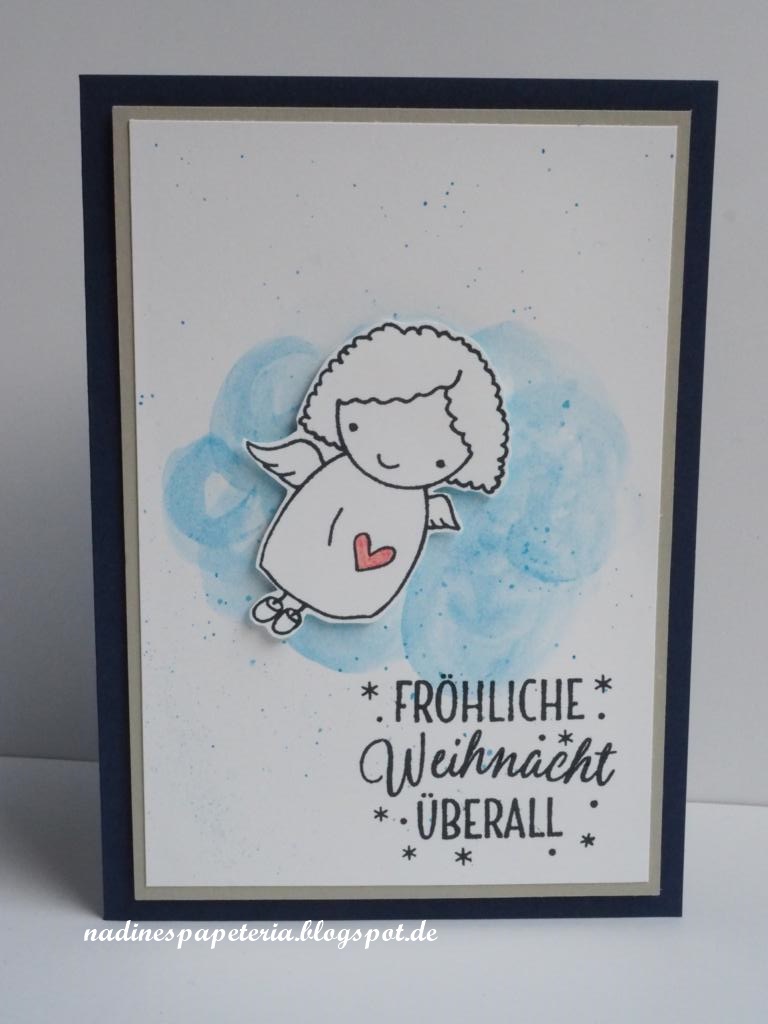 Nadines Papeteria: Weihnachtskarte mit Engel