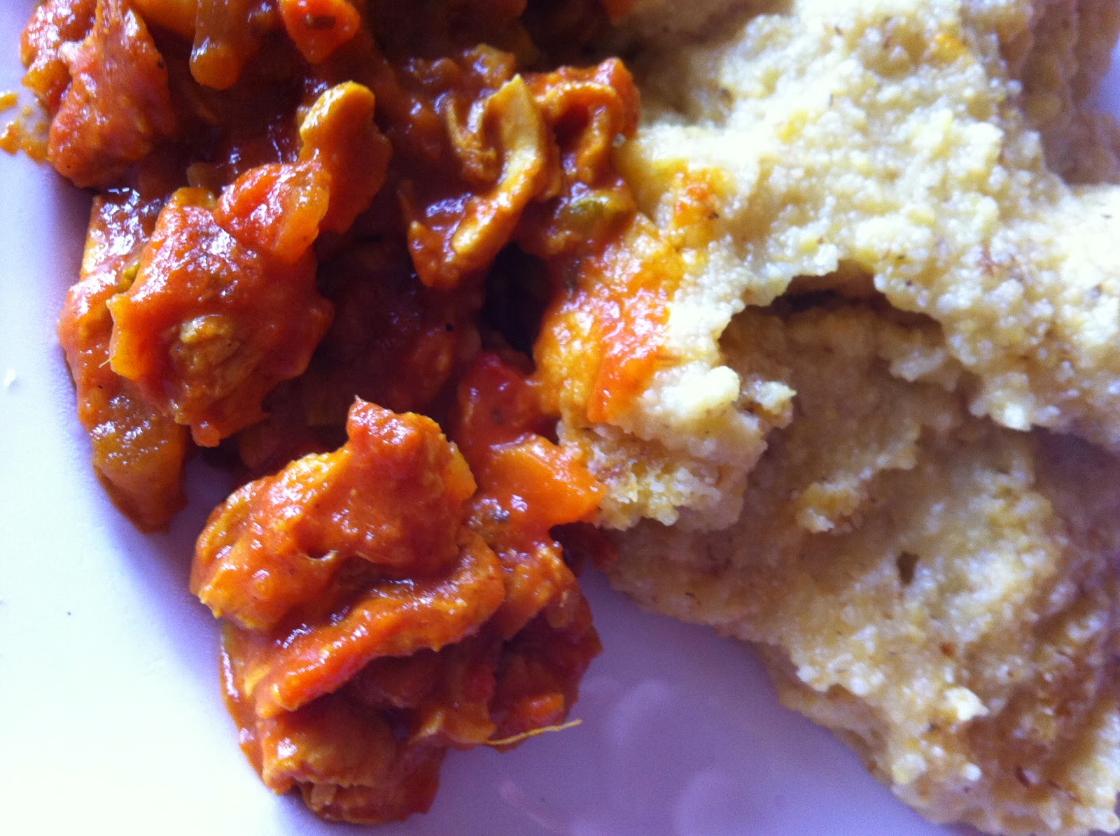 veg curry e.... polenta, perché il mio è stato un natale diverso