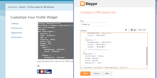 Paste the Twitter Code in Blogger Widget