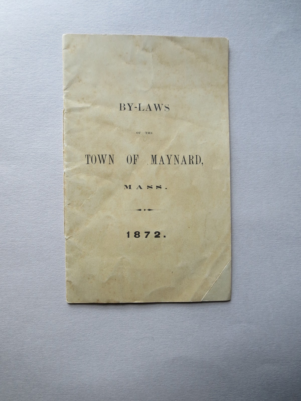 Maynard Life Outdoors and Hidden History of Maynard Maynard's ByLaws