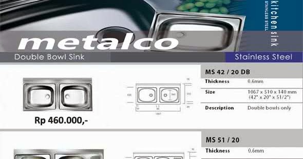 Ukuran Bak Cuci Piring Royal H Soalan