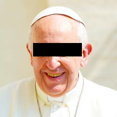 Pope Francis masked