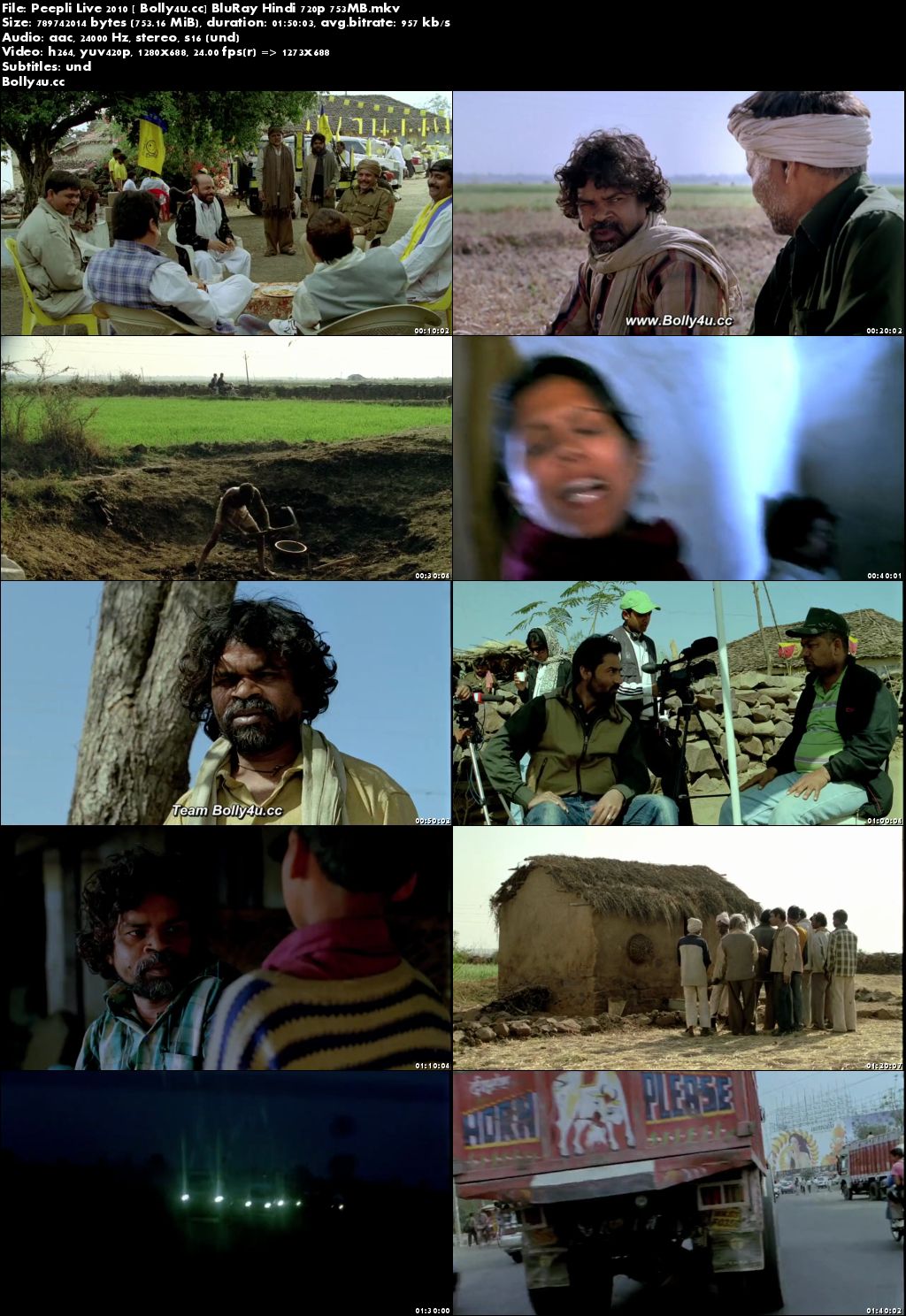 Peepli Live 2010 BluRay 300MB Full Hindi Movie Download 480p