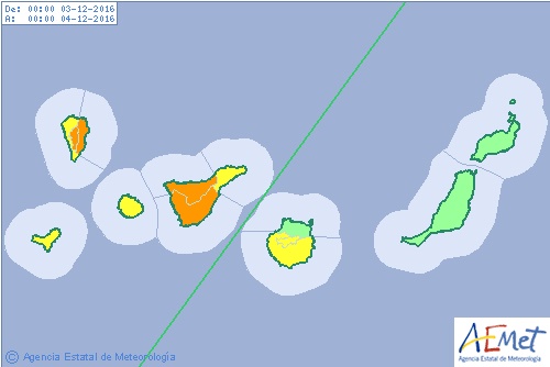 Aviso naranja Tenerife y La Palma por viento, 3 diciembre Aviso naranja Tenerife y La Palma por viento, 3 diciembre