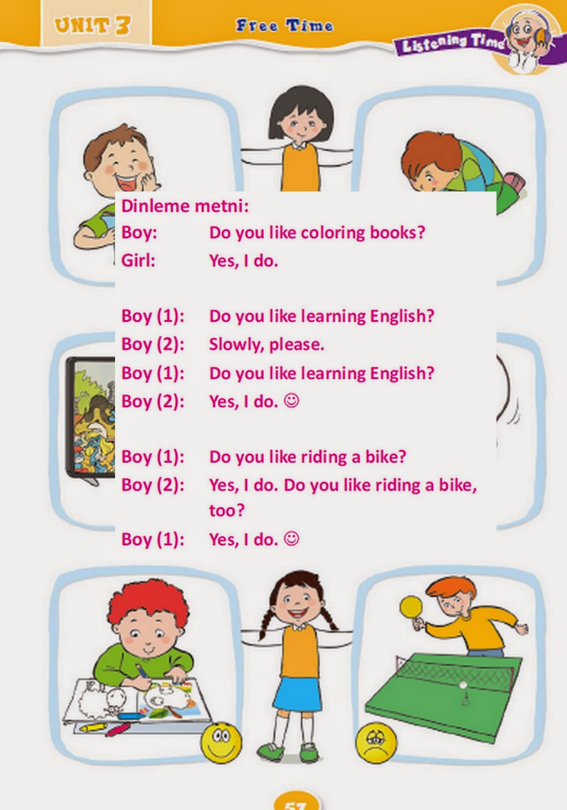 4. Sinif İngilizce Acilim Yayinlari Ders Kitabi Cevaplari Sayfa 57