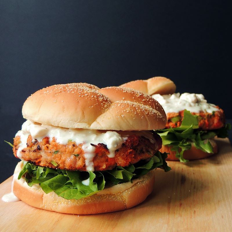 Buffalo Chicken Burgers Bobbi's Kozy Kitchen