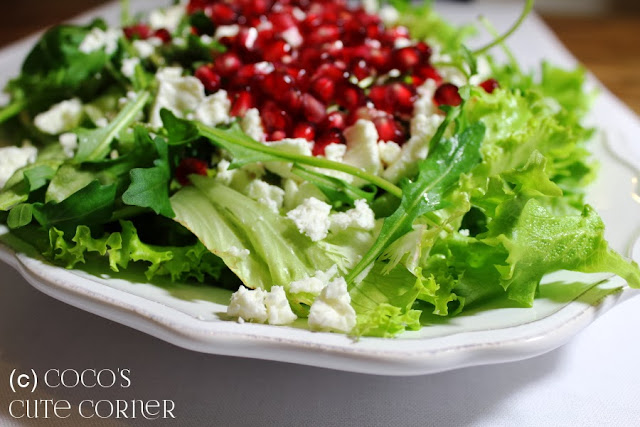 Salad with Feta and Pomegranate