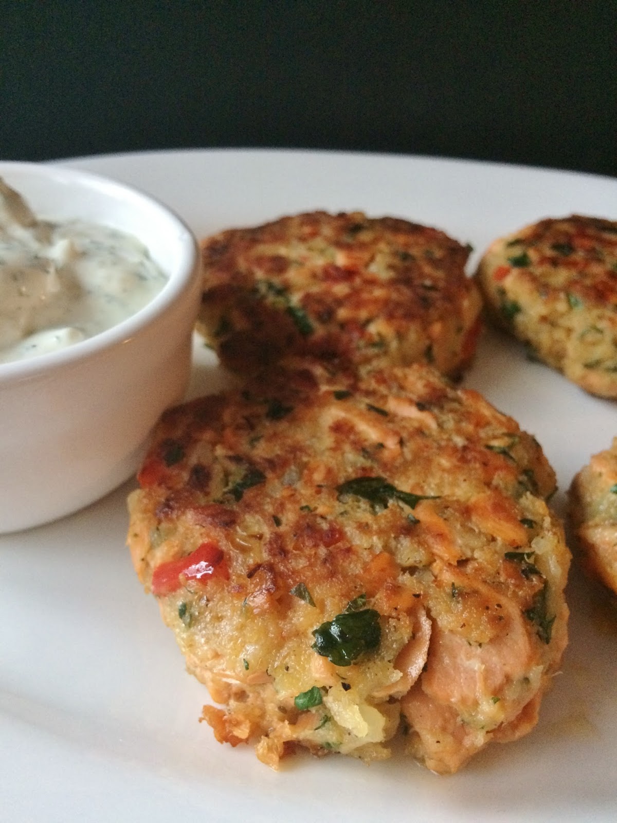My Tiny Oven Salmon Cakes with Dilly Tartar Sauce