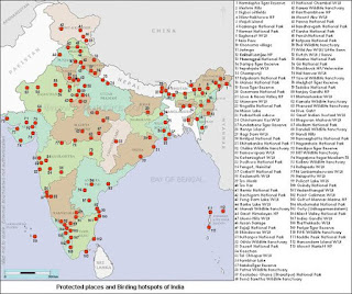 Bird Sanctuary Map Of India