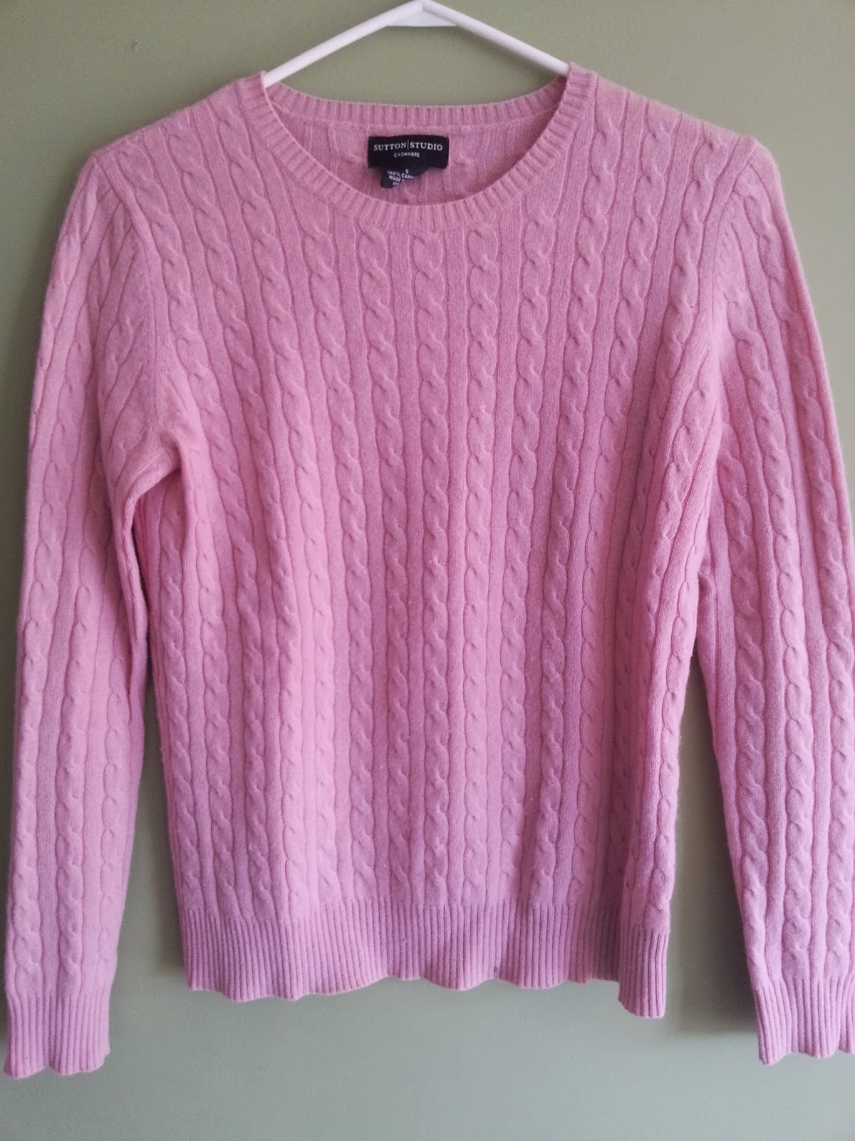 laws of general economy: RELIST vintage light pink cashmere cable-knit ...