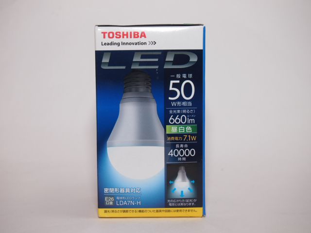 書き溜め space: TOSHIBA LED電球 E-CORE 昼白色 50W形相当 660lm LDA7N-H