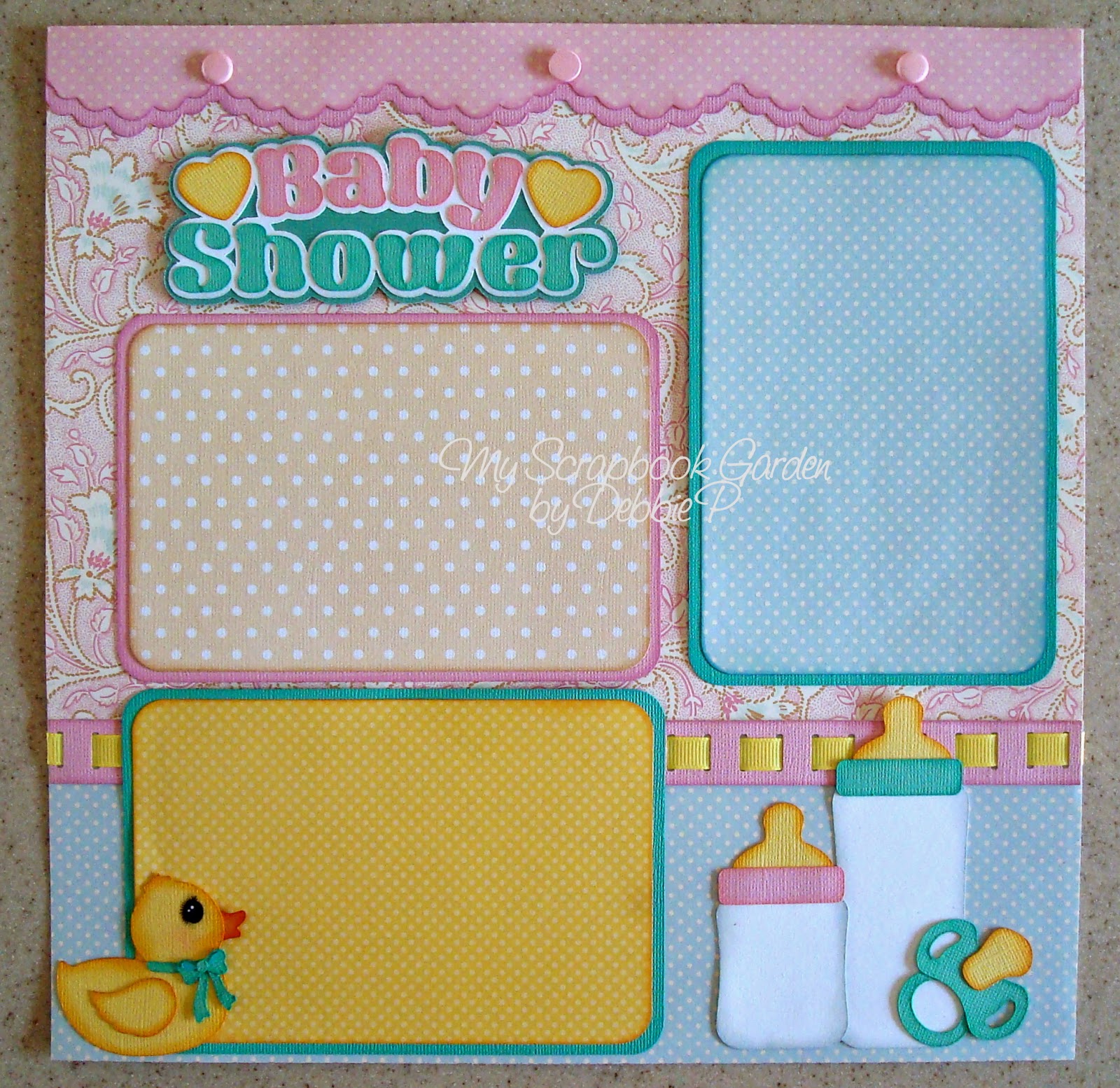 My Scrapbook Garden Baby Shower Layout
