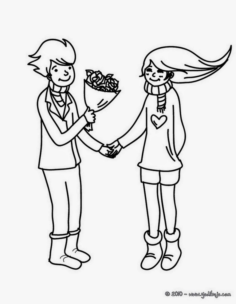 dibujos-de-enamorados-a-lapiz-para-colorear dibujos-de-amor-a-lapiz