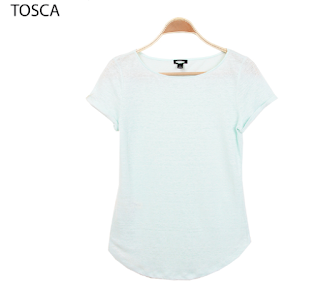 Ann Taylor Lined Round Neck Tee tosca 