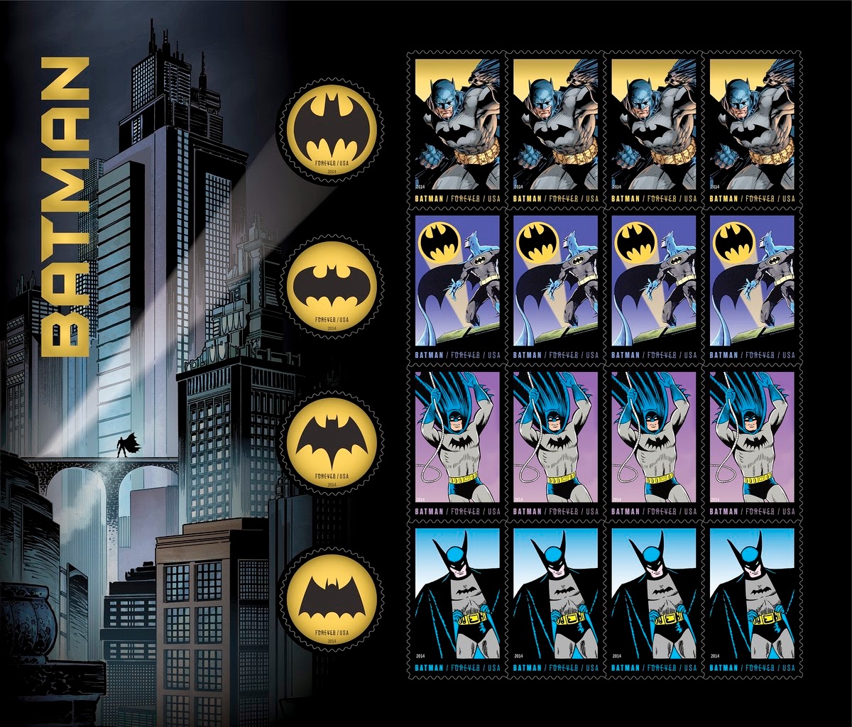 Batman 75th Anniversary U.S. Postal Service DC Comics Stamp Set Collection
