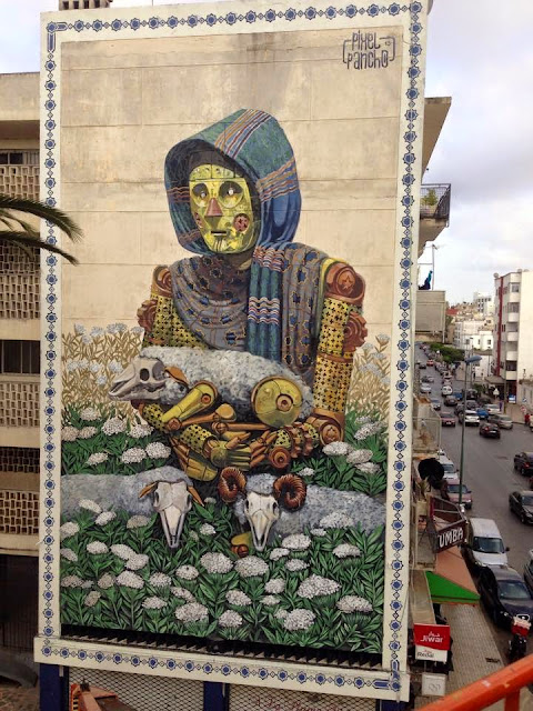 Our buddy the one and only legend of Turin aka Pixel Pancho recently spent some time in Morocco where he got the chance to work his magic on a massive building.