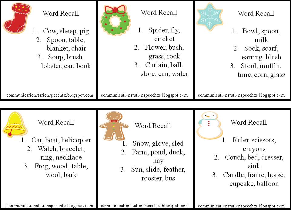 Worksheets With Lengthy Sentences For Immediate Memory Work