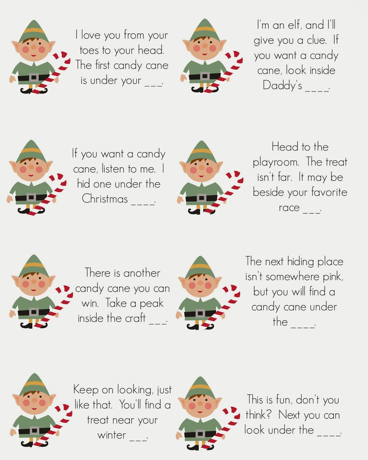 East Coast Mommy Elf On The Shelf Candy Cane Scavenger Hunt East Coast Mommy Elf On The Shelf Candy Cane Scavenger Hunt
