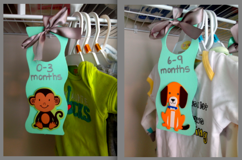 Gray Notes: 35weeks... baby clothes dividers
