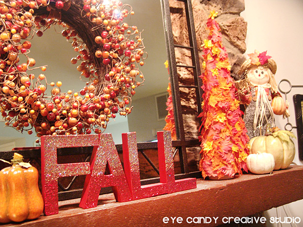 decorating for fall, mantel decor, fall letters craft, fall crafting, fall