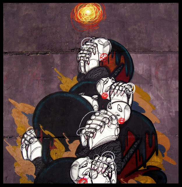 "Prayer Leads To Enlightenment" a new Mural By Street Artist Nick Viska In Lviv, Ukraine. 2