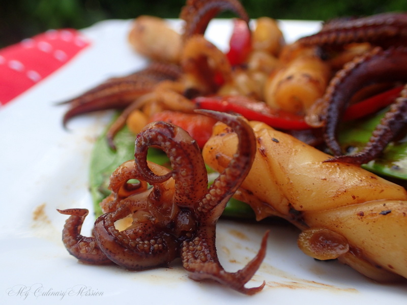 my culinary mission to cook through my 200+ books Wok Wednesdays StirFried Squid with Black