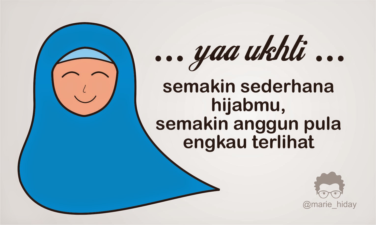 Design Vector Hijab Muslimah With Quote