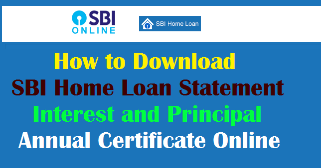 how to get sbi bank loan statement online