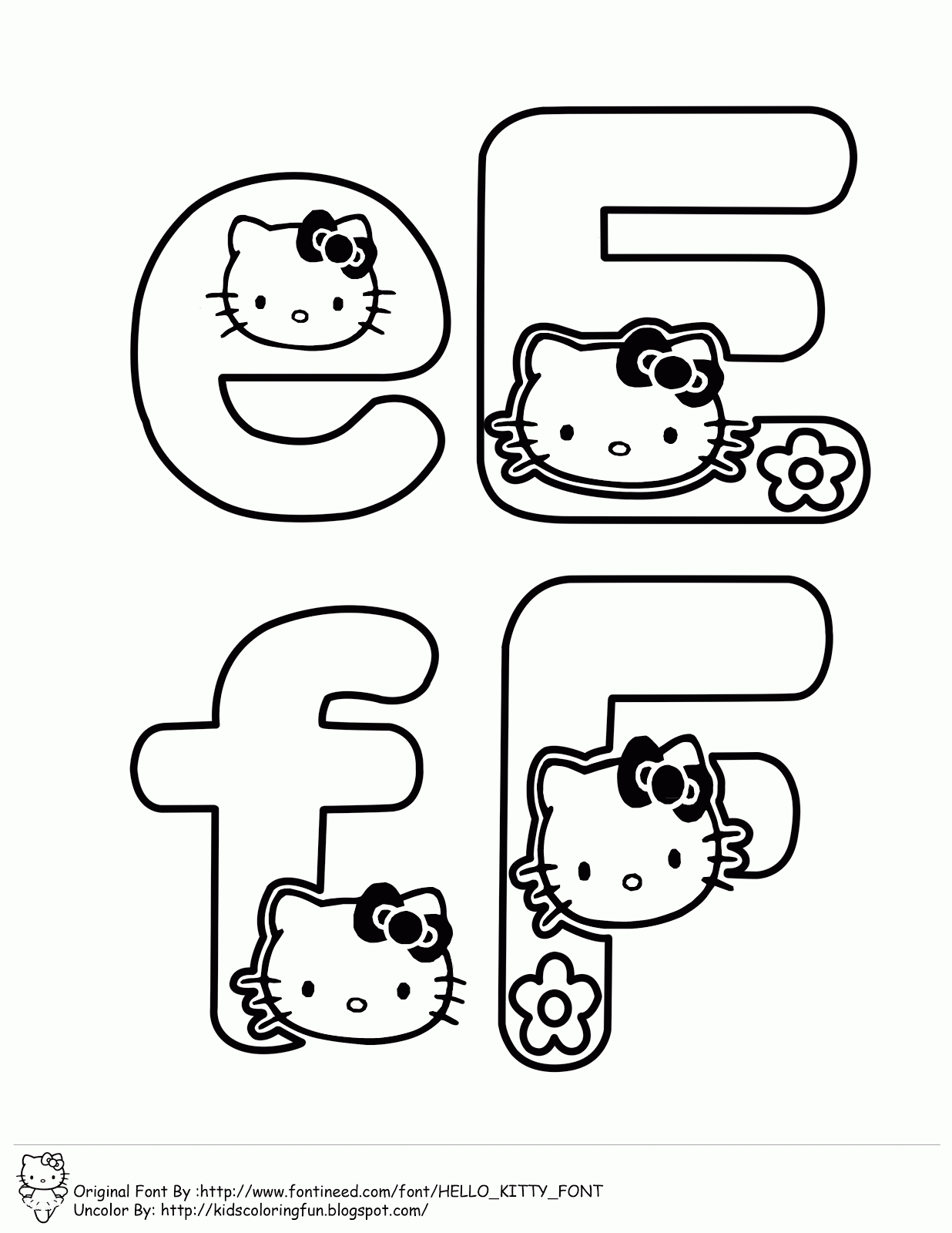Learning ABC With Hello Kitty | Fantasy Coloring Pages