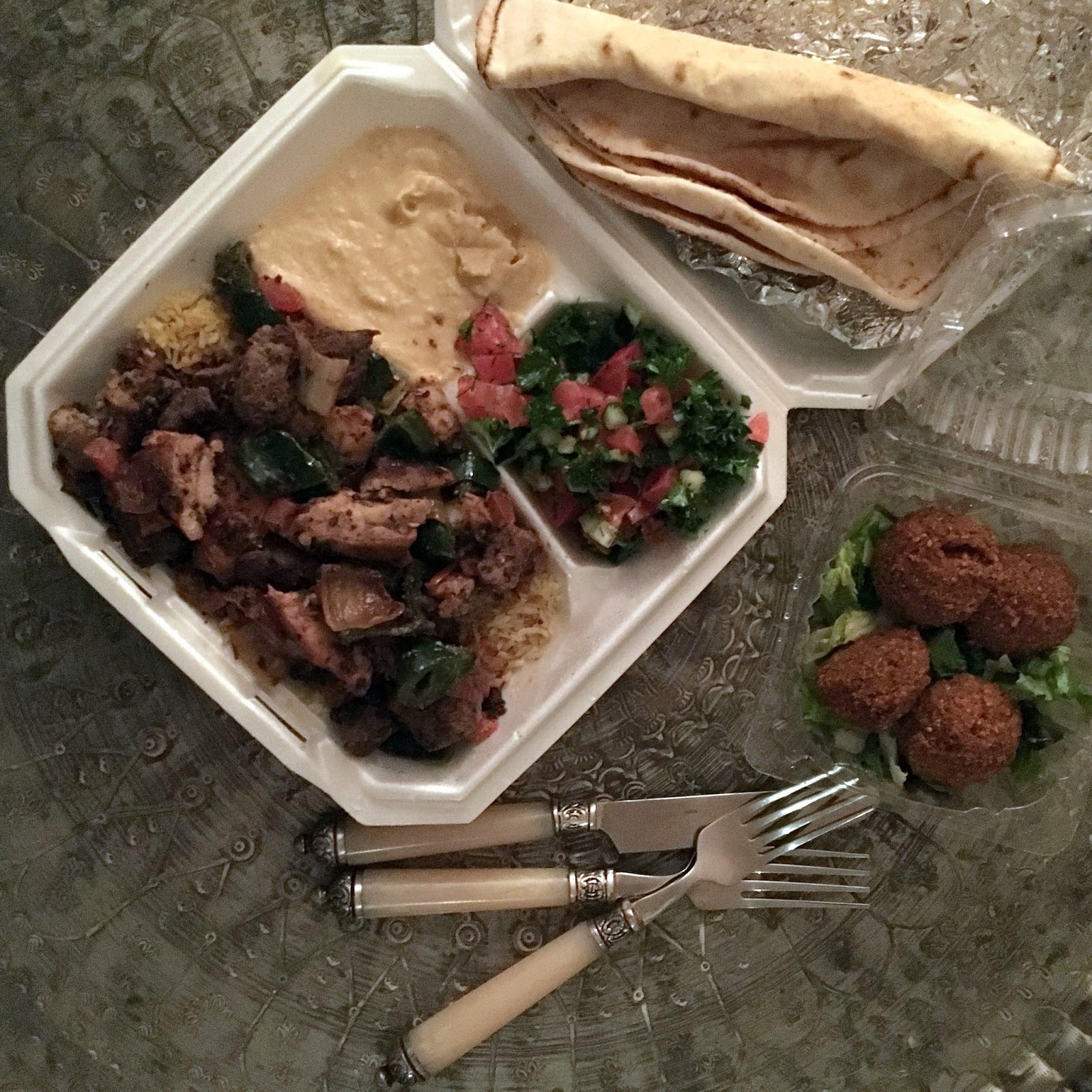 Notes from Maggie's Farm Saffron & Sesame Middle Eastern Food Trucks in Austin.