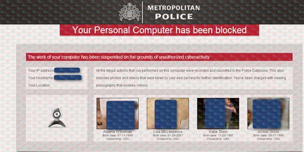 Supprimer Metropolitan Police – Your Personal Computer has been blocked ...