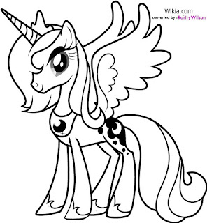 Pony Coloring Pages Friendship Magic Minister Princess Luna Gambar Mewarnai