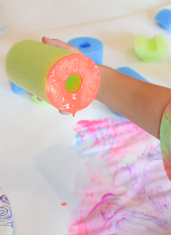 Pool Noodle Painting Process Art What Can We Do With Paper And Glue