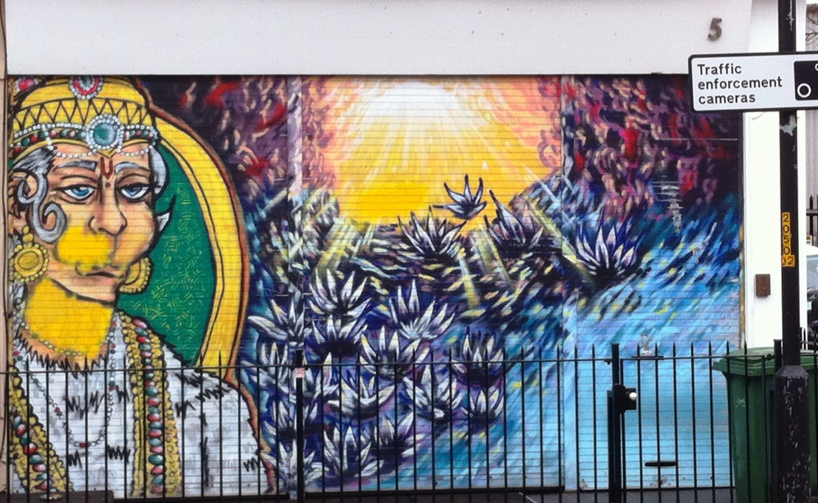 Transpontine Hanuman Mural in Camberwell