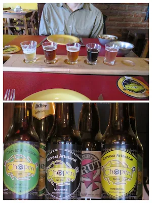 Patagonia two week Itinerary: Beer sampler at Chopen Cerveceria in El Calafate Argentina