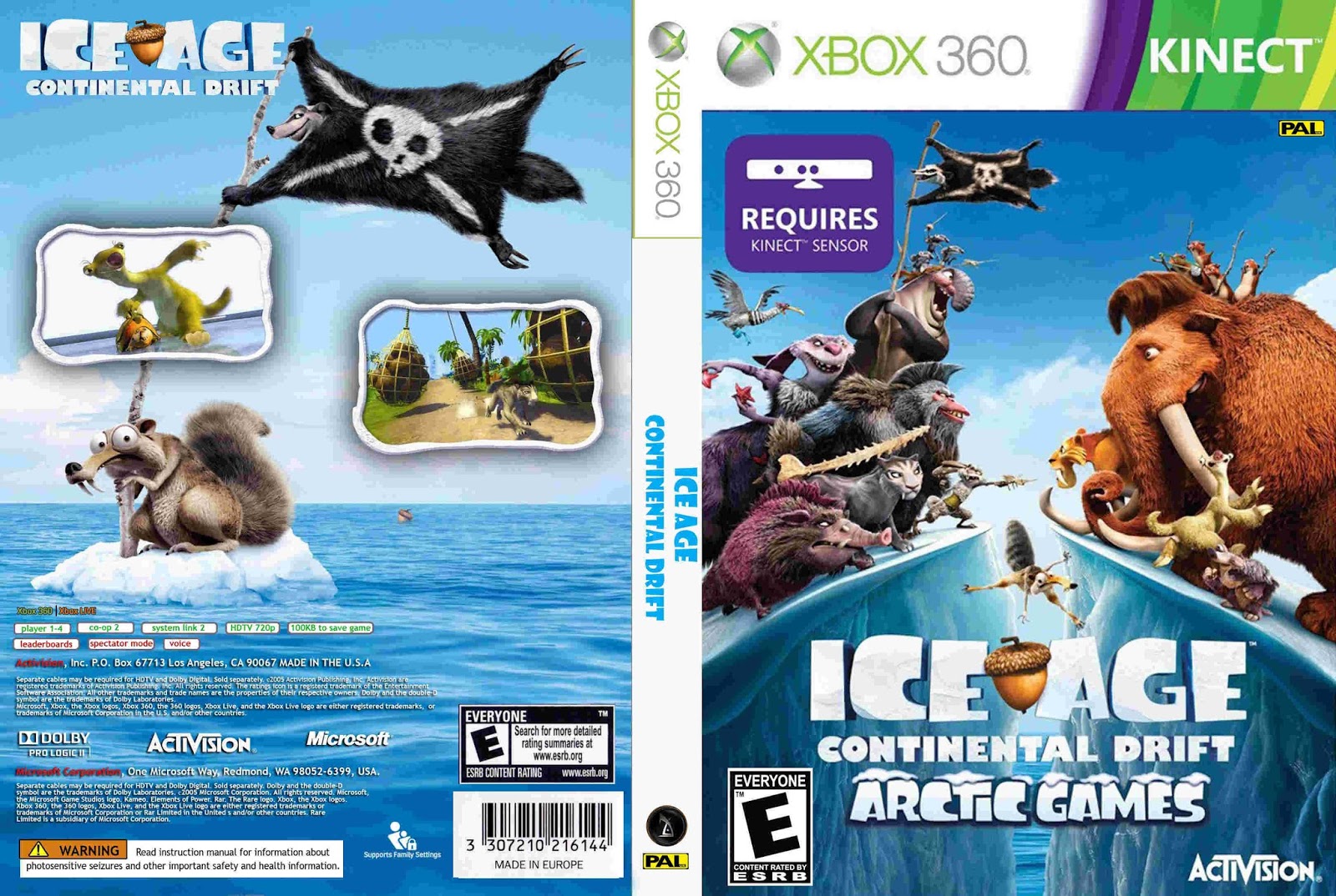 Tudo Gtba Ice Age 4 Continental Drift Capa & Label Game XBox 360