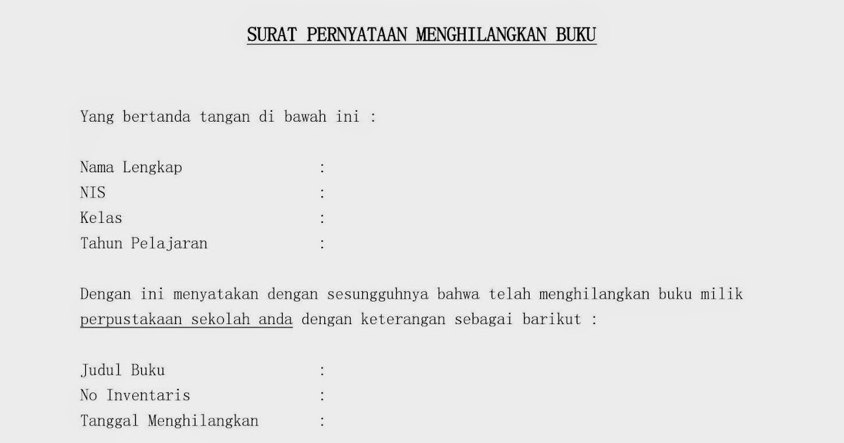 Contoh Surat Permohonan Bantuan Buku Untuk Perpustakaan Contoh Surat