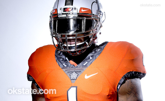 Oklahoma State orange jersey uniform