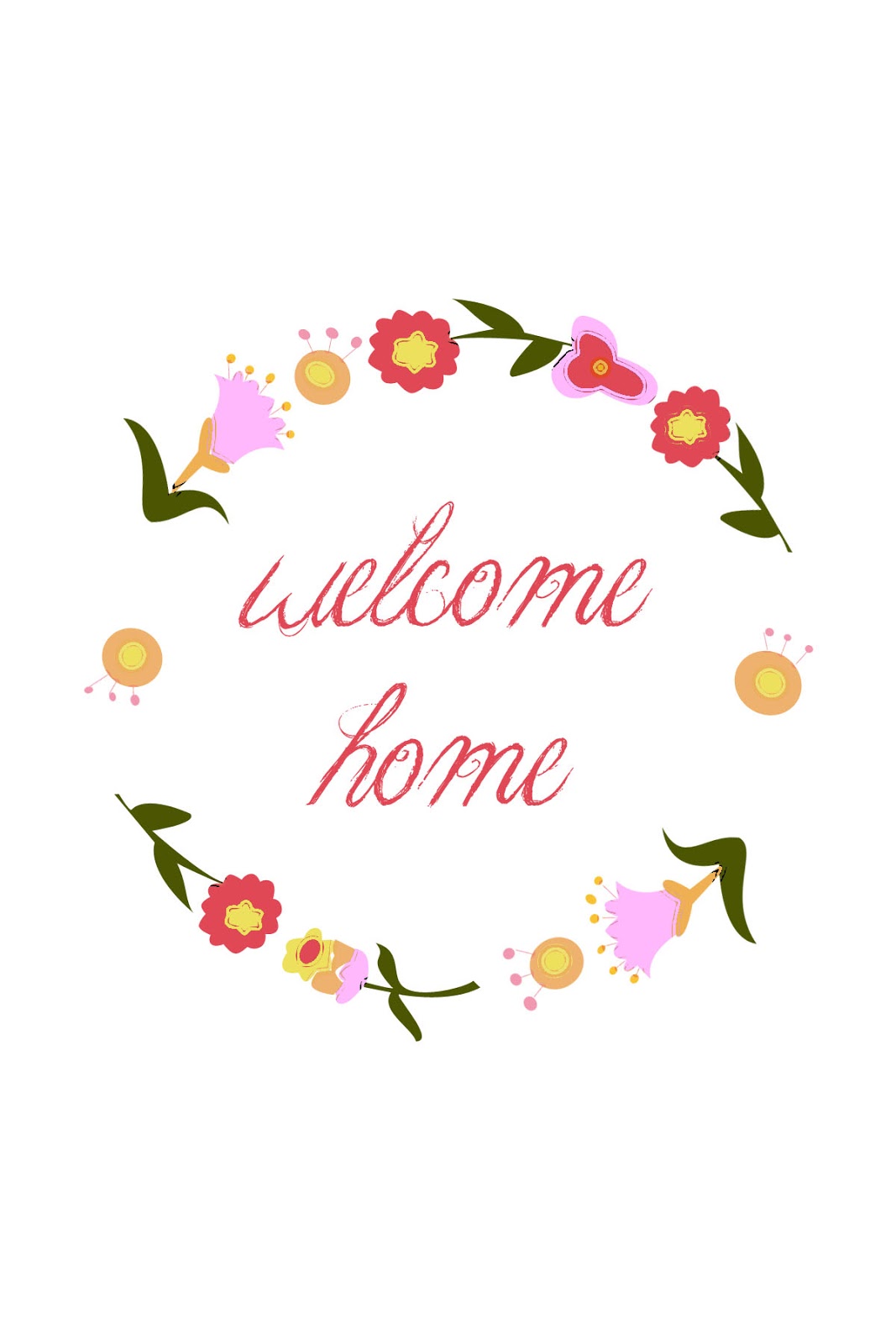 welcome home printable - Sugar Bee Crafts